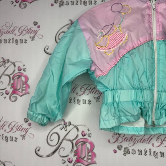 Little wishes coat jacket raincoat light weight vintage cotton candy Colors ๐ฅ - Picture 6 of 11